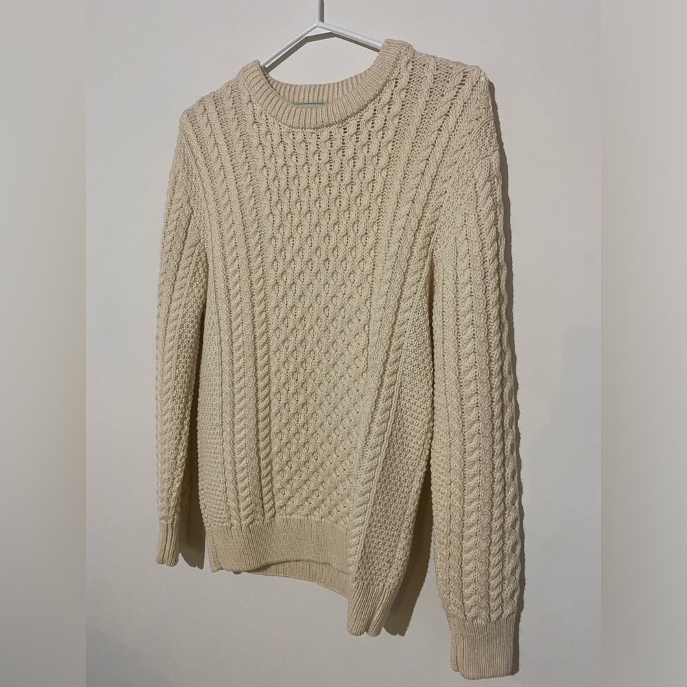 Cream Cable Knit Sweater